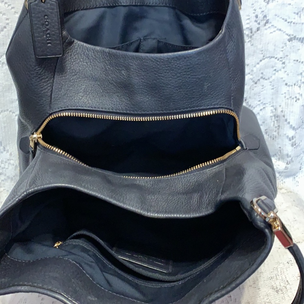 COACH Navy Leather Purse - Picture 6 of 7